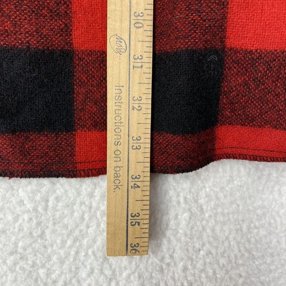 Swanndri Jacket Mens S Red Bushshirt Ranger Wool Zip Front Check Buffalo Plaid - Picture 14 of 14